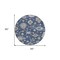 Homeroots 8' Navy Blue Beige And Gray Round Floral Washable Indoor Outdoor Area Rug 606166 - alternate 4