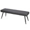 Homeroots 54in Dark Gray and Black Faux Leather Upholstered Dining Bench 558171 - alternate 2