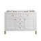 James Martin Vanities Vanity, without top, Glossy White, 47.88 in W x 23.25 in D,  503-V48-M-GW - alternate 5