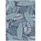 Homeroots 4' X 6' Navy Blue Sky Blue And Ivory Palm Leaf Indoor Outdoor Area Rug 552516 - alternate 1
