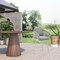 Homeroots 44" Light Gray Metal Swivel Outdoor Bar Height chair with Footrest 571182 - alternate 4