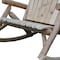 Homeroots 53" X 42" X 40"  Natural Wood Rocking Loveseat 370287 - alternate 2