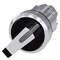 Siemens Illuminable selector switch, 22 mm, round, shiny metal, white 3SU1052-2FF60-0AA0-ZY19 - alternate 1