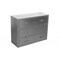 Homeroots 42" Silver Aluminum Three Drawer Dresser 489225 - alternate 3