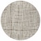 Homeroots 8' Brown Beige And Ivory Round Striped Washable Indoor Outdoor Area Rug 583416 - alternate 2