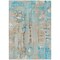 Homeroots 8' X 10' Teal Blue And Ivory Abstract Washable Indoor Outdoor Area Rug 632146 - alternate 3
