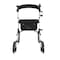 Flash Furniture HERCULES Folding Rollator Walker with Adjustable Height, 360 Swivel, and Hand Brakes in White/Black DC-HY8516L-WHTBLK-GG - alternate 4