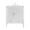 James Martin Vanities Myrrin 30" Single Vanity, Bright White w/ 3 CM Lime Delight Silestone Top 485-V30-BW-3LDL - alternate 1