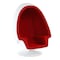 Homeroots 38" White And Red Fiberglass And Wool Swivel Egg Chair With Ottoman 522858 - alternate 6