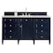 James Martin Vanities Brittany 60'' S Vanity, Victory Blue w/ Jasmine Pearl Silestone Top w/FreePower Wireless Charger 650-V60S-VBL-FEJP - alternate 1