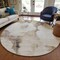 Homeroots 8' Beige Ivory And Taupe Round Abstract Washable Indoor Outdoor Area Rug 582658 - alternate 5