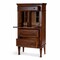 Homeroots 28" Brown Rubberwood Solid Manufactured Wood Secretary Desk With Three Drawers 389426 - alternate 1
