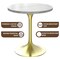 Leisuremod Round 27.55 in W, 29.34 in L, Sintered Stone/Stainless Steel, White VT20BG-27WS - alternate 3