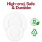 Smarty Had A Party 7.5" Matte Milk White Round Disposable Plastic Appetizer/Salad Plates (120 Plates), 120PK 4857WH-CASE - alternate 3