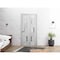 Vdomdoors Sliding Closet Bi-fold Doors 36 x 80in, Sete 6933 Light Grey Oak W/ Frosted Glass, Sturdy Tracks SETE6933BF-OAK-36 - alternate 1