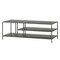 Homeroots 48" Gray Steel Coffee Table With Two Shelves 520581 - alternate 3