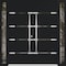 Vdomdoors Aluminum Double Doors Deux 1105 Black Enamel Mirrored Clear Glass 2 Sidelights Entry Modern Painted DEUX1105DEXD-BLK-W14+72+14xH96-LH-O - alternate 1