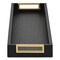 Homeroots 24in Black Solid Wood Handmade Vanity Tray With Handles 713538 - alternate 4