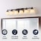 Jonathan Y Staunton 39.5" 6-Light Farmhouse Cottage Metal LED Vanity Light w/Frosted Glass Shades, Oil Rubbed Br JYL7623A - alternate 3
