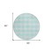 Homeroots 8' Aqua And Ivory Round Plaid Washable Indoor Outdoor Area Rug 595453 - alternate 3
