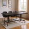 Homeroots 71" Black and Gold Wood and Steel Trestle Base Dining Table 572225 - alternate 4