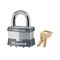 Master Lock No. 1 Laminated Steel Padlock, 3/4" W x 15/16" H, 5/16" Dia Shackle, Silver/Gray, Keyed Alike 3484 1KA-3484 - alternate 2