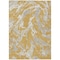 Homeroots 5' X 8' Gold Gray And Ivory Abstract Washable Indoor Outdoor Area Rug 600085 - alternate 5