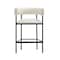 Manhattan Comfort Onda Metal Vegan Leather Counter Stool in Ivory CS1637-1 - alternate 2