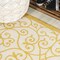 Jonathan Y Madrid Vintage Filigree Textured Weave Cream/Yellow 2 ft. x 8 ft. Indoor/Outdoor Runner Rug SMB107D-28 - alternate 4