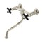 Kingston Brass Double-Handle Wall Mount Bathroom Faucet, Polished Nickel KS1216PKX - alternate 1
