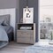 Homeroots 23" Gray Wood Nightstand 543675 - alternate 4