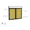 Ghent 2 Door Enclosed Natural Cork Bulletin Board, Headliner Frame, Bronze Aluminum, 3'H x 5'W PBK6 - alternate 2