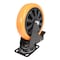 Vestil Polyurethane Swivel With Total Brake Caster 8 In. Diameter x 2 In. Width 902 lb Orange/Black CST-BN-8X2PUP-SWTB - alternate 4