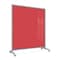 Ghent EZ Mobile Glassboard, Aluminum Frame, Magnetic, 75"H x 62"W, Rose EZ1MA7562RS - alternate 1