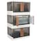 Home-Complete Set of 3 Collapsible Storage Bins 8.4 Gal Capacity Organizers with Lids, Double Doors, and Wheels ST-CLPBIN-LRG3 - alternate 1