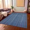 Homeroots 3' X 5' Blue Gray And Sky Blue Striped Washable Indoor Outdoor Area Rug 616364 - alternate 3