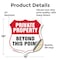 Signmission Private Property Shield Sign Private Pro, 18 Inch X 18 Inch, Vinyl Decal SHI-D-18-444 - alternate 3