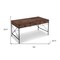 Homeroots 59" Brown Wood Wall Mounted H-Shape Writing Desk With Three Drawers 568259 - alternate 4