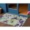 Homeroots 3' X 5' Purple And Lavender Floral Washable Indoor Outdoor Area Rug 610992 - alternate 1