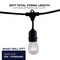 Bulbrite 30 ft. Plug-In Edison Bulb S14 Incandescent Vintage Style Black String Light 12 Sockets- Bulbs 812312 - alternate 2