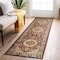World Rug Gallery Traditional Oriental Medallion Design Runner Rug 2 ft 7 in x 8 ft Burgundy 101BURGUNDY27X8 - alternate 1