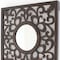 Homeroots 24" Brown Circle In Square Vintage Style Framed Accent Mirror 274576 - alternate 3