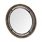 Homeroots 28" Brown Round Wood Framed Accent Mirror 376408 - alternate 2