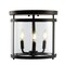 Jonathan Y Ciel Simple Farmhouse 12.5" 3-Light Metal/Glass Rustic Vintage LED Flush Mount, Oil Rubbed Bronze JYL7503A - alternate 1