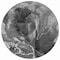 Homeroots 8' Round Black Gray and White Round Abstract Washable Non Skid Indoor Outdoor Area Rug 559447 - alternate 6