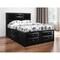 Homeroots Black Wood Full With Ten Drawers Bed Frame 376964 - alternate 3