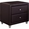 Homeroots Brown Upholstered 2 Drawer Nightstand 396979 - alternate 2