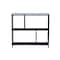 Homeroots 30" Black and White Iron Three Tier Geometric Bookcase 391926 - alternate 2