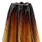 Homeroots 12" Burnt Umber Wavy Glass Table Vase 565476 - alternate 4