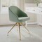 Martha Stewart Sora Upholstered Stationary Office Chair in Sage/Polished Brass CH-222119-SG-GLD-MS - alternate 4